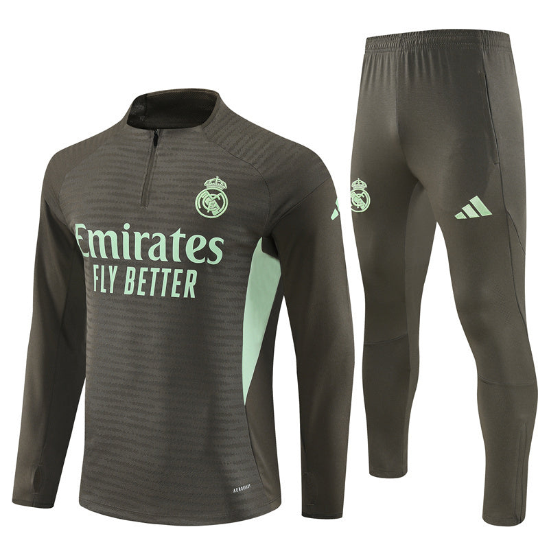 SURVÊTEMENT GRIS ET VERT REAL MADRID 25/26