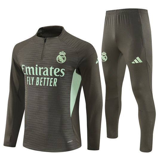 SURVÊTEMENT GRIS ET VERT REAL MADRID 25/26
