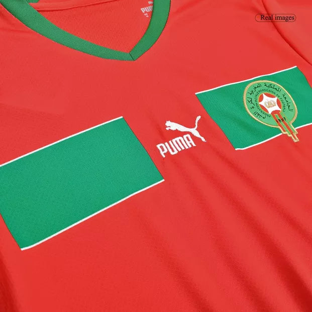 MAILLOT MAROC COUPE DU MONDE 2022 DOMICILE
