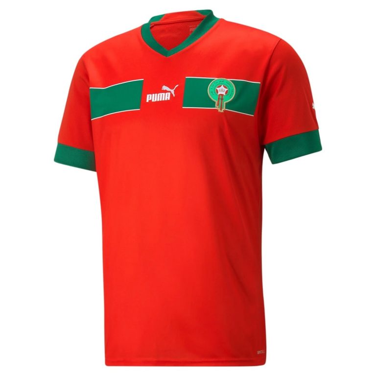 MAILLOT MAROC COUPE DU MONDE 2022 DOMICILE